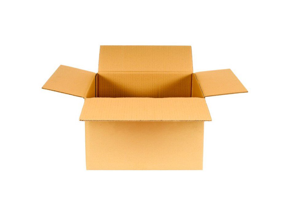 تصویری از یک کارتن پنج لایه با در های باز
