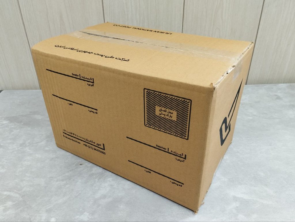 کارتن پستی سایز چهار دارای چاپ